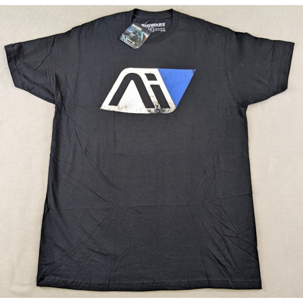 Mass Effect Shirt Mens Large Black Bioware Andromeda Initiative Logo Video Game